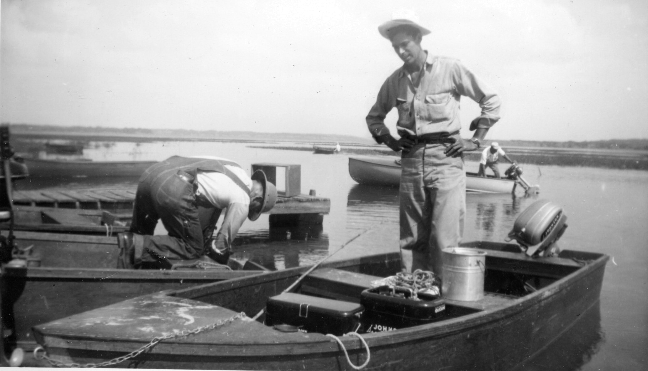 Putting in at Lake Jackson, August 1950