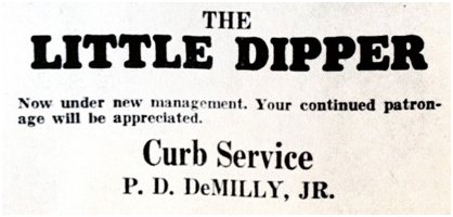 The Little Dipper 1934 - Tallahassee, Florida.