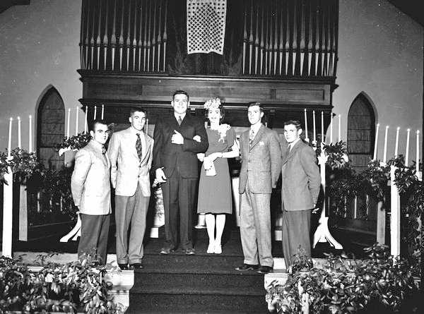 Tom Brown ~ Mary McCormack Wedding 1945, in Tallahassee, Florida