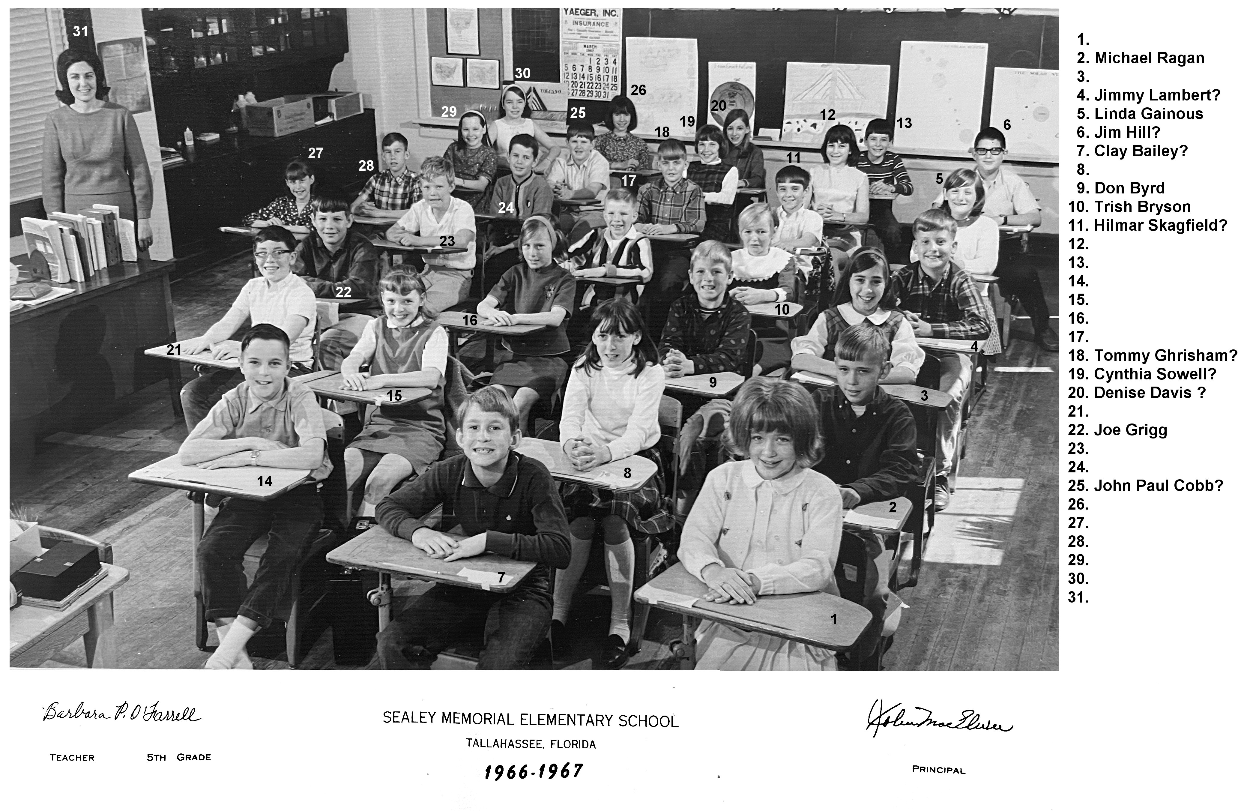 O'Farrell - 5th grade - 1966-67