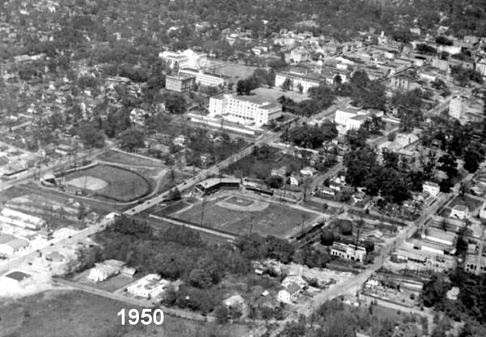 Centennial Field 1950 Aerial Photograph, Tallahassee Florida