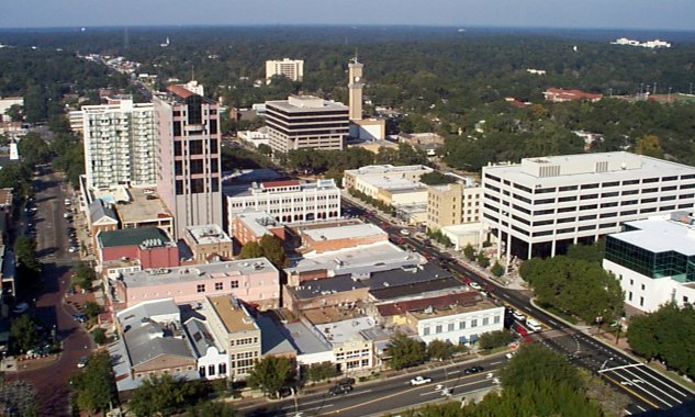 View of Adams Street from New Capitol, Tallahassee Florida