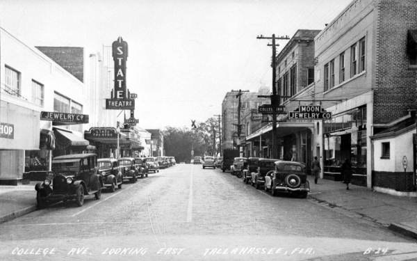 College Avenue between Adams and Monroe, Tallahassee 1937