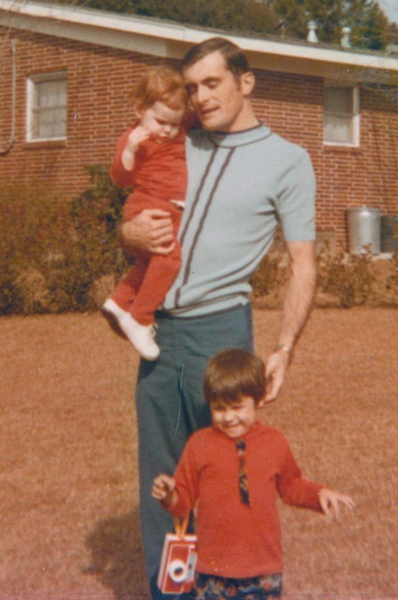 Charlie Jones as a young man with daughters - Monticello, Florida
