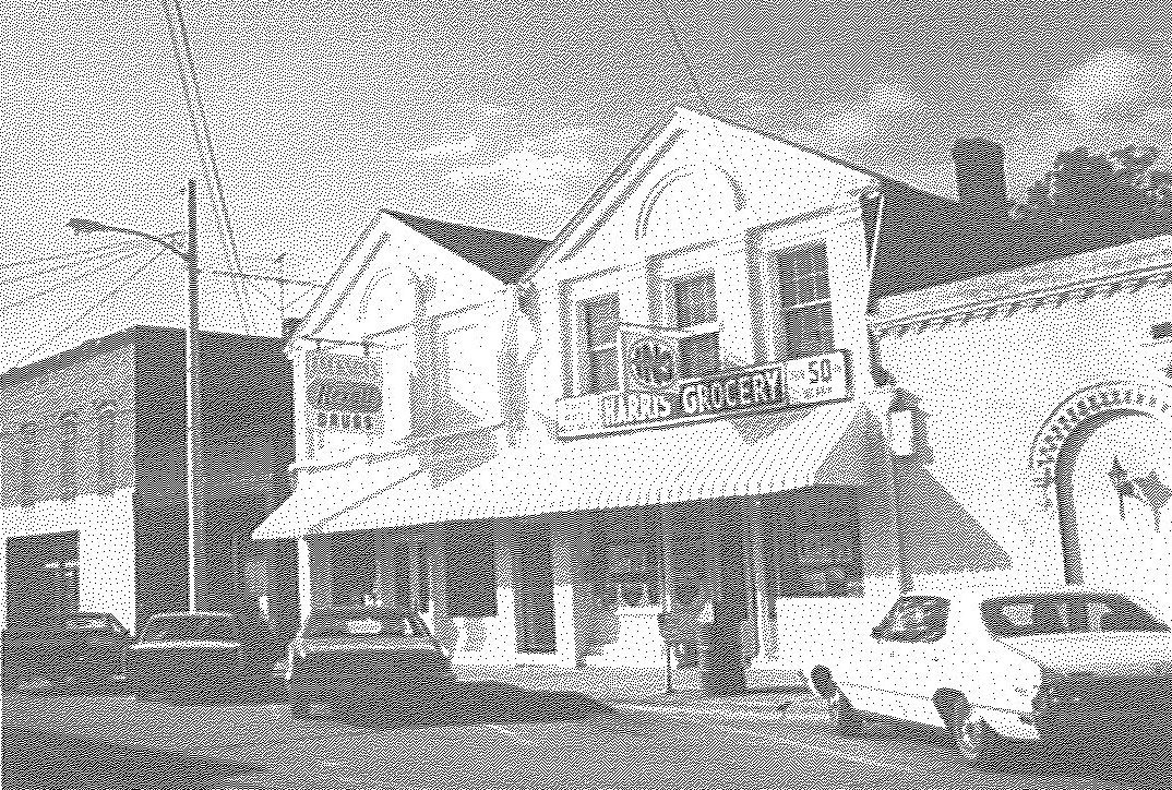 Uncle Hughs drug store and Waldo Harriss Grocery store., Monticello, Florida