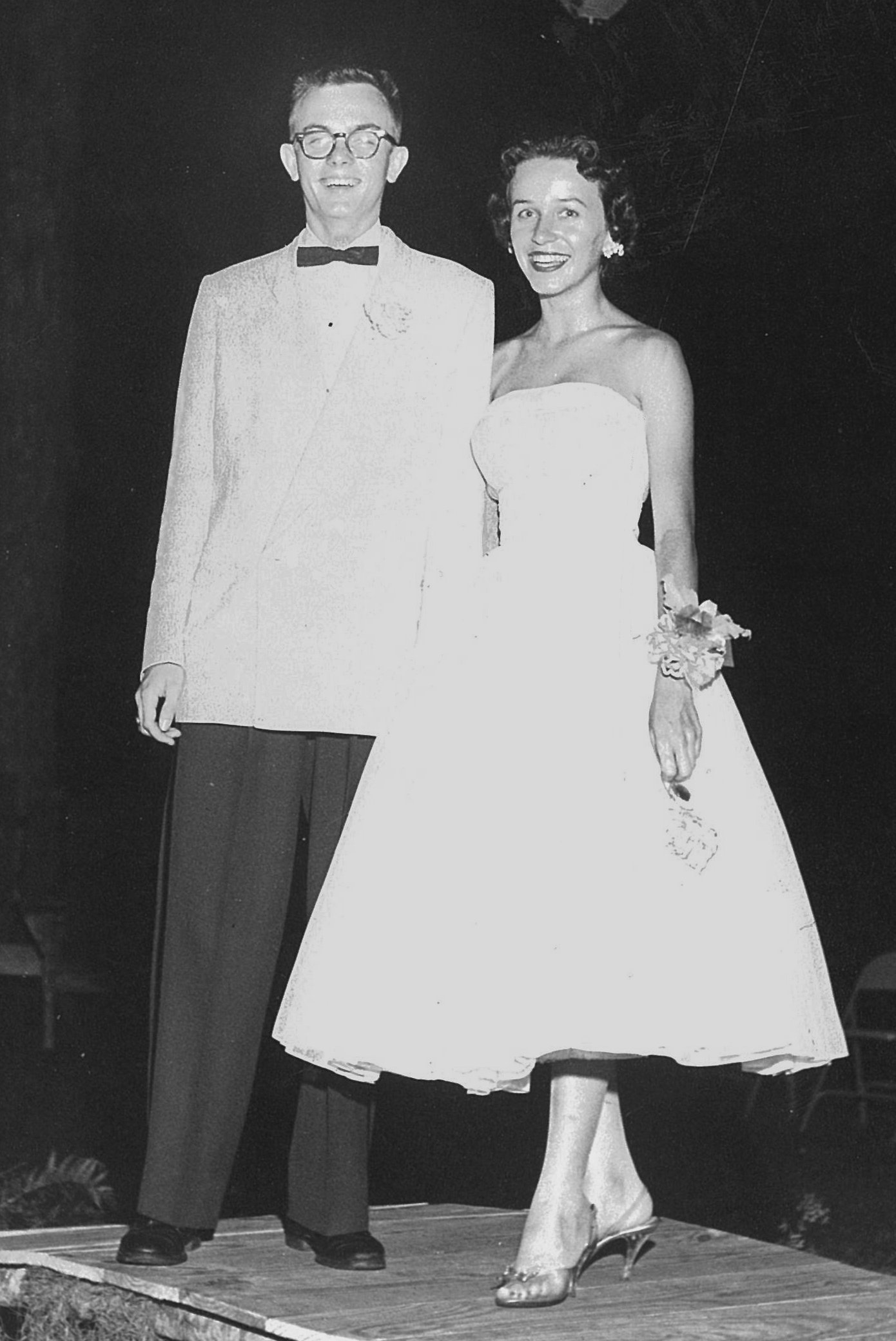 Pope and Mary Alma at Jr-Sr Prom - Leon High School - 1957